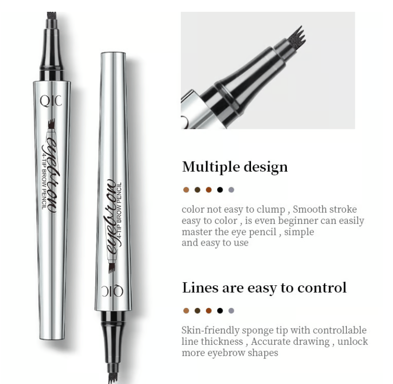 🎉High-quality 3D waterproof microblading eyebrow pencil with 4-pronged tip tattoo pen
