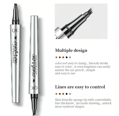 🎉High-quality 3D waterproof microblading eyebrow pencil with 4-pronged tip tattoo pen