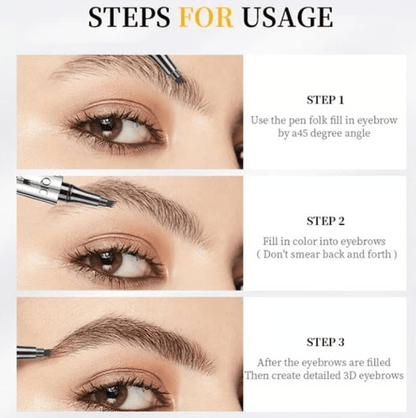 🎉High-quality 3D waterproof microblading eyebrow pencil with 4-pronged tip tattoo pen